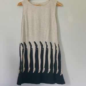 A-line modern print dress with pockets